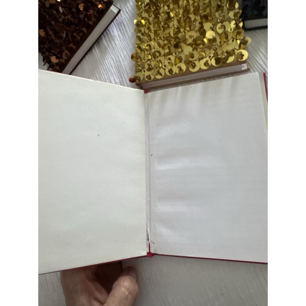 Lot of 7 Notebooks Journals Sequin Multicolor Diary Black Pink Silver Brown Gold - Picture 2 of 7